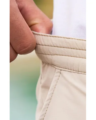 PANTALÓN CHINO UNISEX CINTURILLA GOMA HOSTELERÍA BEIGE CLARO DETALLE CINTURA