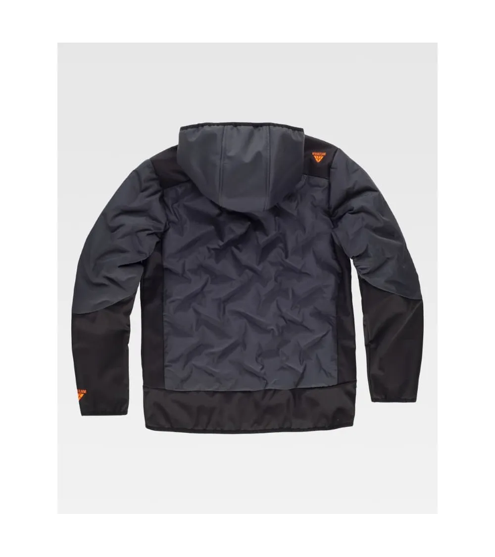 CHAQUETA WORKSHELL ACOLCHADA GRIS OSCURO FRENTE
