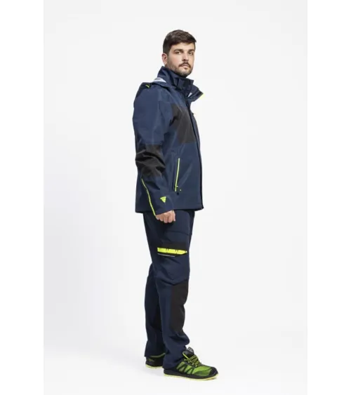 CHAQUETA IMPERMEABLE TRANSPIRABLE CON CAPUCHA MARINO FORRO