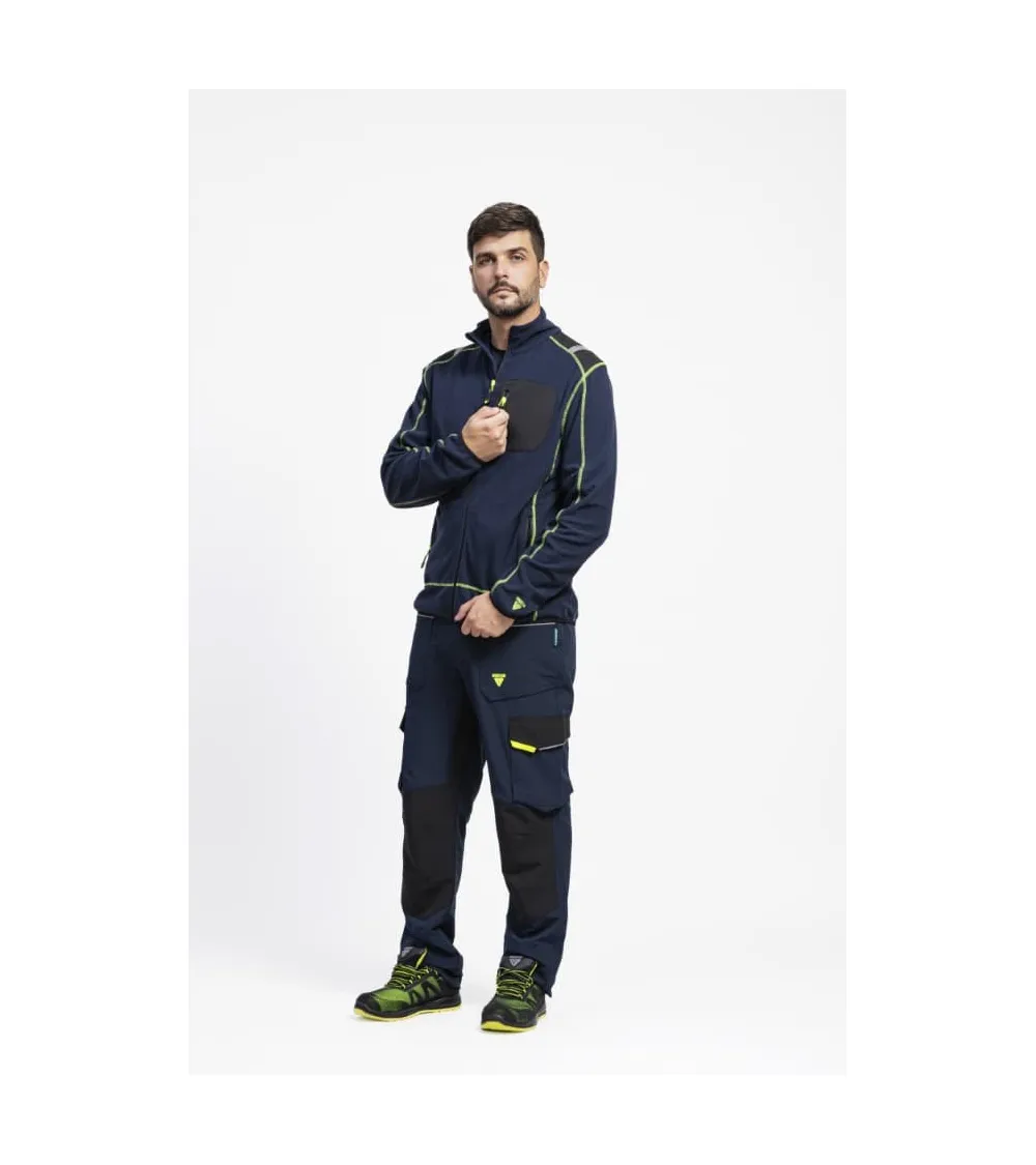 CHAQUETA POLAR RIBETES CONTRASTE MARINO EJEMPLO DE USO