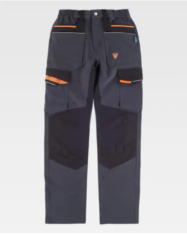 PANTALON MULTIBOLSILLOS CON VIVOS INDUSTRIA GRIS OSCURO FRENTE