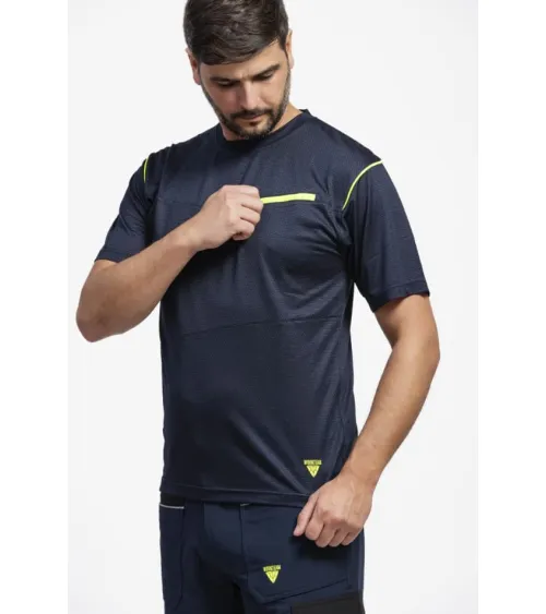CAMISETA TEJIDO DEPORTIVO SECADO RÁPIDO AZUL MARINO