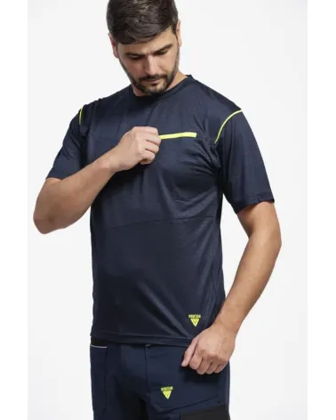 CAMISETA TEJIDO DEPORTIVO SECADO RÁPIDO AZUL MARINO