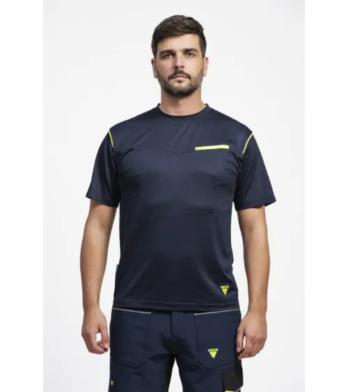 CAMISETA TEJIDO DEPORTIVO SECADO RÁPIDO AZUL MARINO
