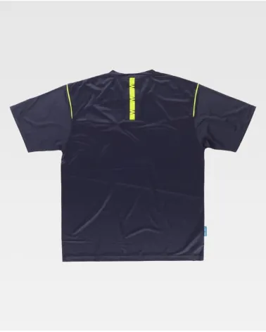 CAMISETA TEJIDO DEPORTIVO SECADO RÁPIDO AZUL MARINO ESPALDA