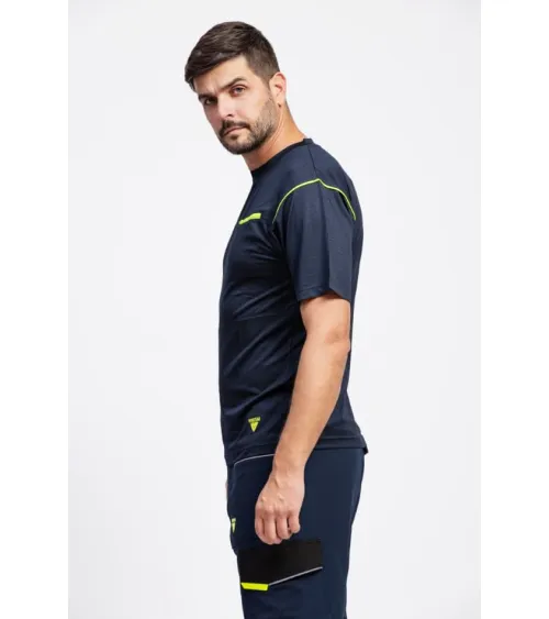 CAMISETA TEJIDO DEPORTIVO SECADO RÁPIDO AZUL MARINO