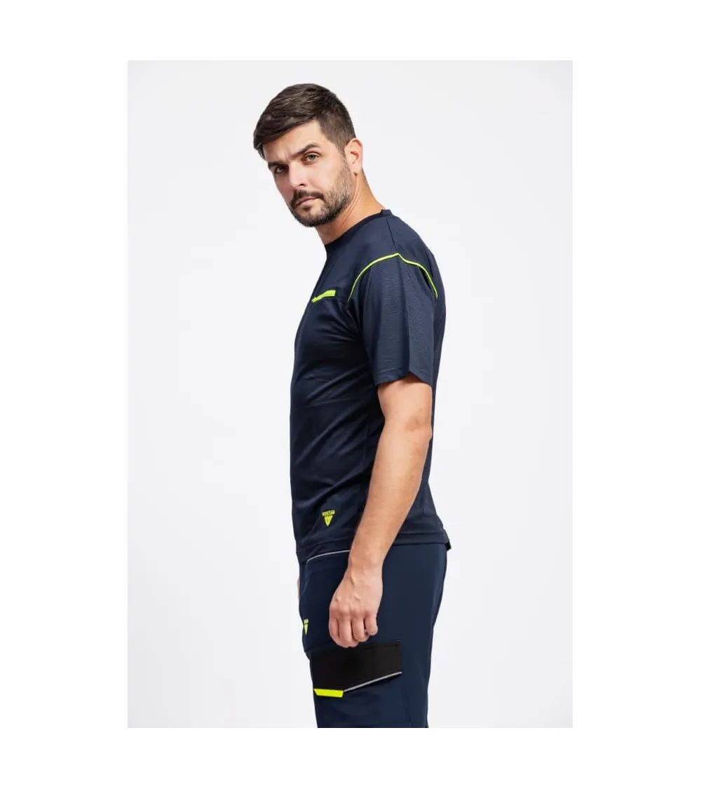 CAMISETA TEJIDO DEPORTIVO SECADO RÁPIDO AZUL MARINO