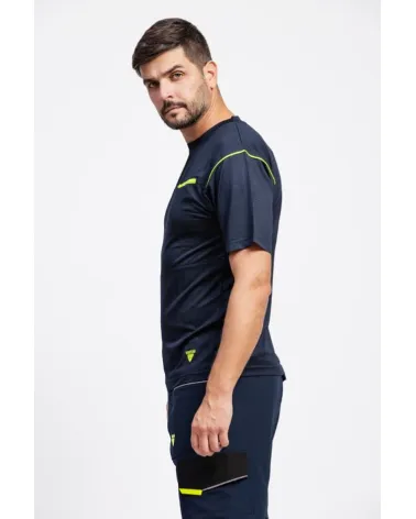 CAMISETA TEJIDO DEPORTIVO SECADO RÁPIDO AZUL MARINO COSTADO