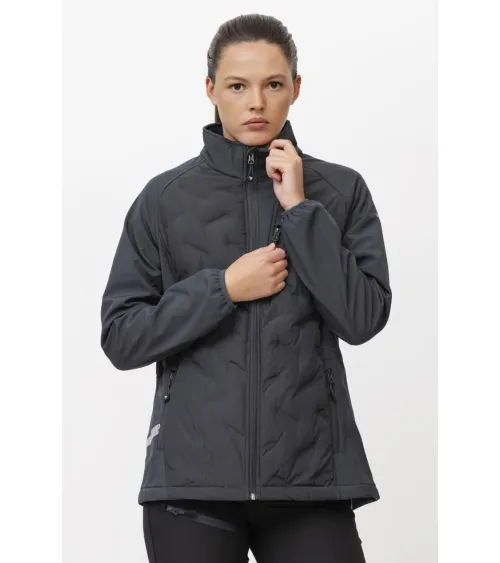 CHAQUETA WORKSHELL ELÁSTICA ACOLCHADA MUJER GRIS