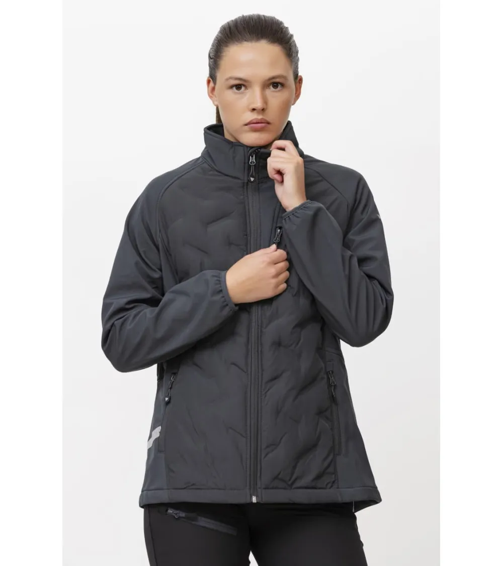 CHAQUETA WORKSHELL ELÁSTICA ACOLCHADA MUJER GRIS