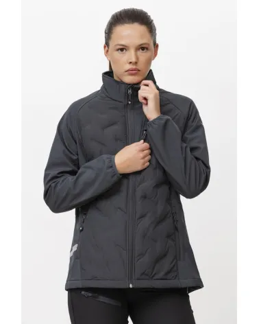 CHAQUETA WORKSHELL ELÁSTICA ACOLCHADA MUJER GRIS