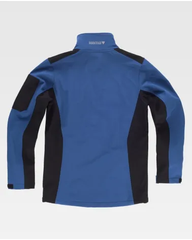 WORKSHELL ELÁSTICO CON FORRO POLAR AZUL ESPALDA