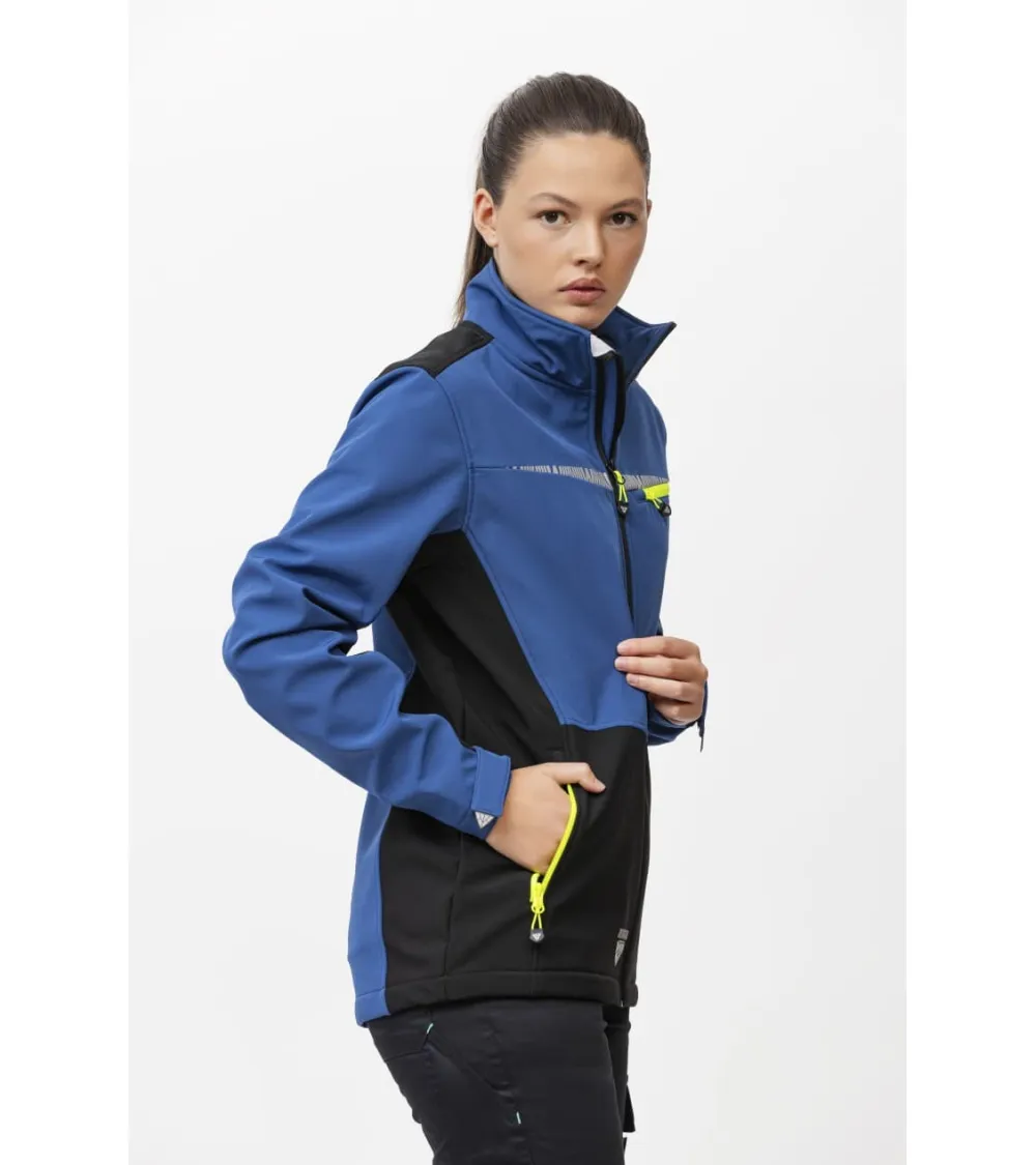 WORKSHELL ELÁSTICO CON FORRO POLAR AZUL