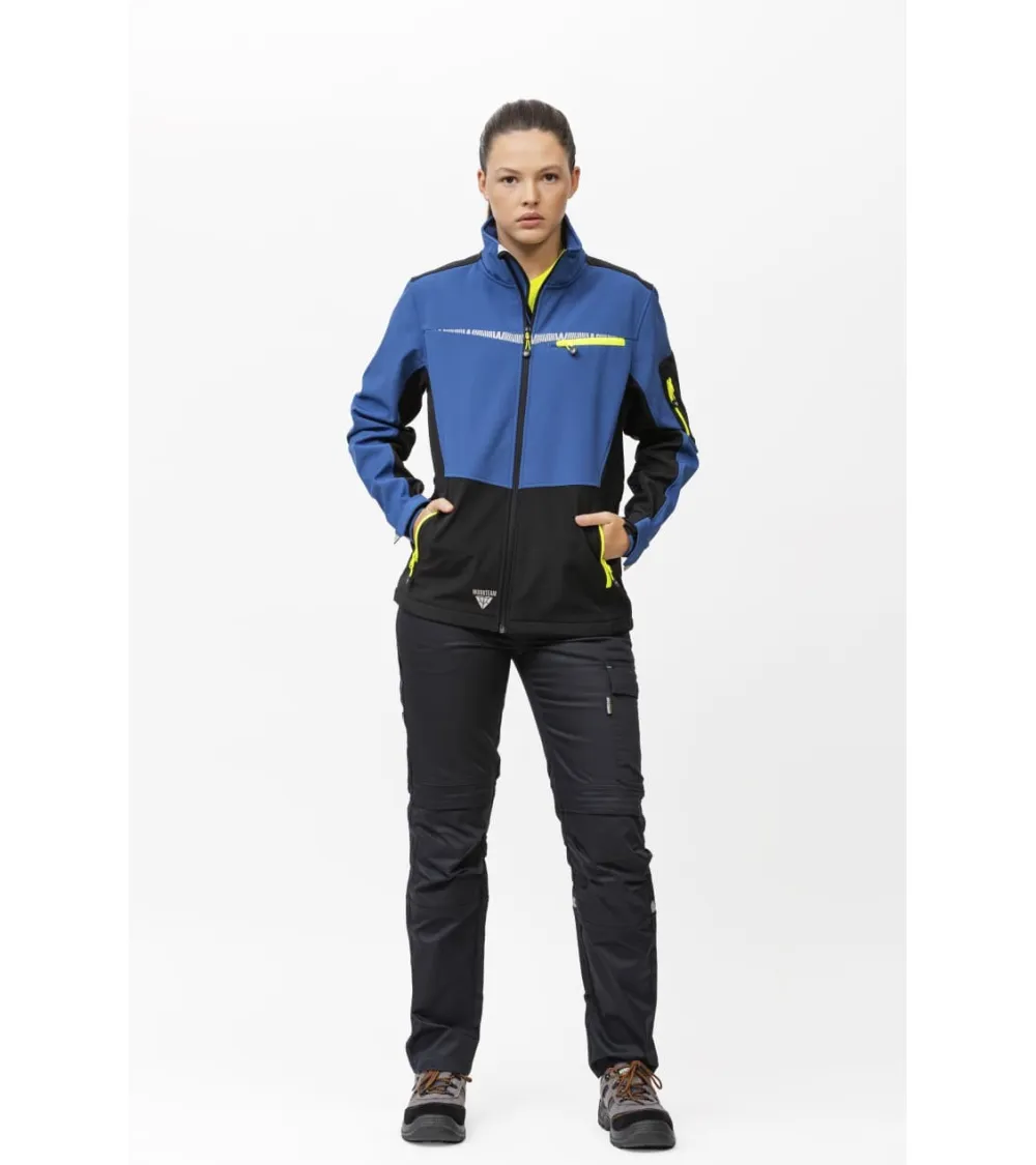 WORKSHELL ELÁSTICO CON FORRO POLAR AZUL