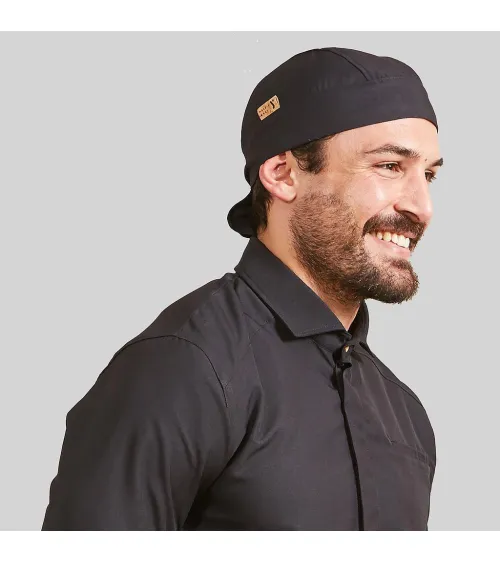 GORRO PIRATA TEJIDO RECICLADO MICROFIBRA NEGRO