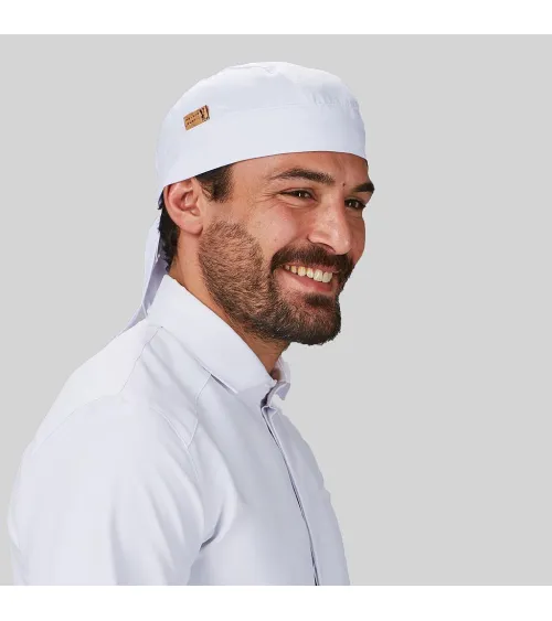GORRO PIRATA TEJIDO RECICLADO MICROFIBRA BLANCO
