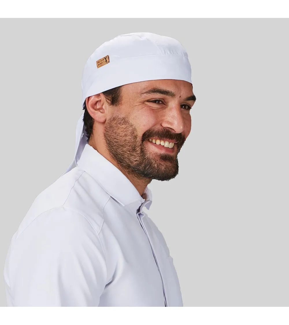 GORRO PIRATA TEJIDO RECICLADO MICROFIBRA BLANCO