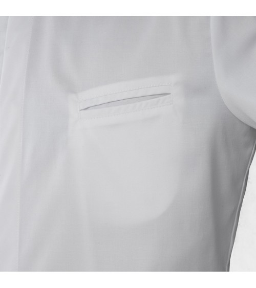 CHAQUETA COCINA CUELLO MAO SLIM FIT FRENTE BLANCO