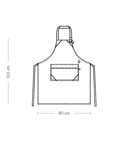 DELANTAL CON PETO CAMARERO UNISEX