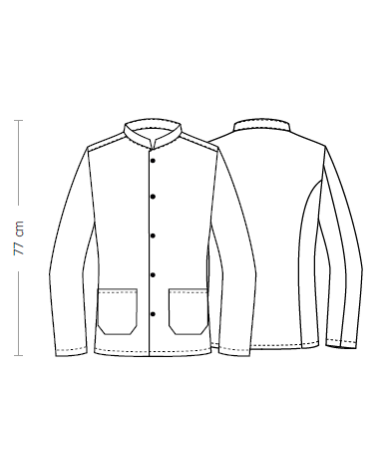 CHAQUETA BOTONES CATERING BLANCA ALGODÓN