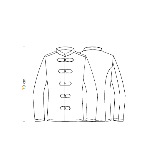 CHAQUETA HOSTELERÍA PIER SLIM BLANCA