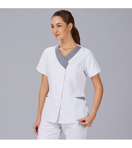 BLUSA MUJER CUELLO PICO 100% POLIESTER