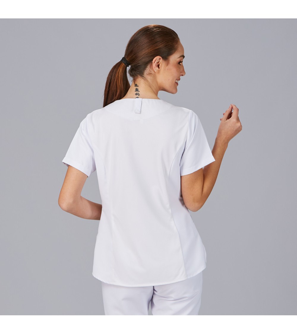 BLUSA MUJER CUELLO PICO 100% POLIESTER