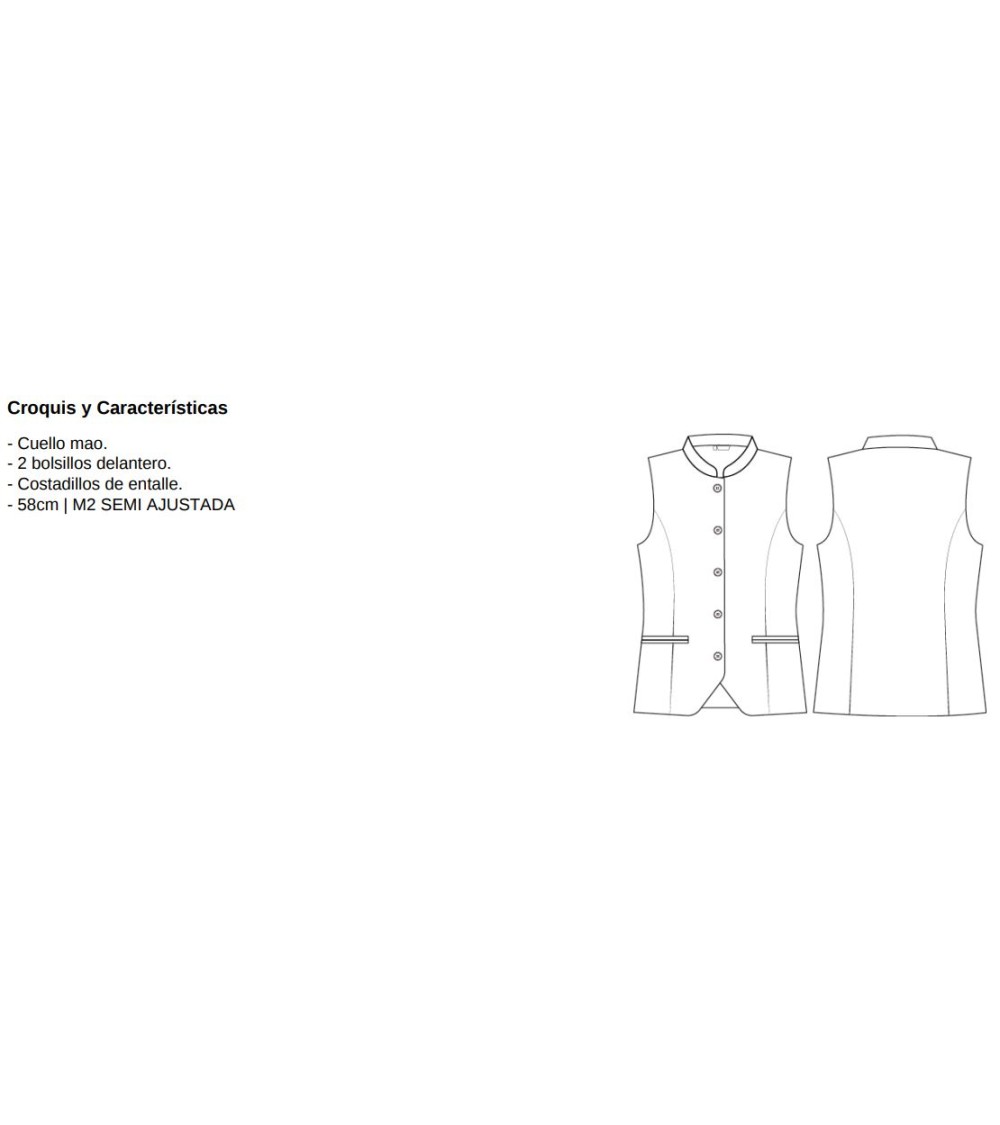 CHALECO CUELLO MAO  SARGA