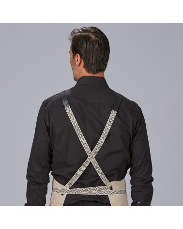 DELANTAL PETO “COMBI PRO” CON OLLADOS Y TIRAS DE CUERO