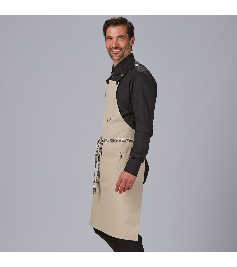 DELANTAL PETO “COMBI PRO” CON OLLADOS Y TIRAS DE CUERO