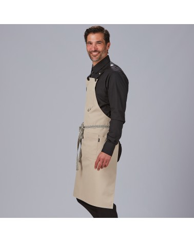 DELANTAL PETO “COMBI PRO” CON OLLADOS Y TIRAS DE CUERO