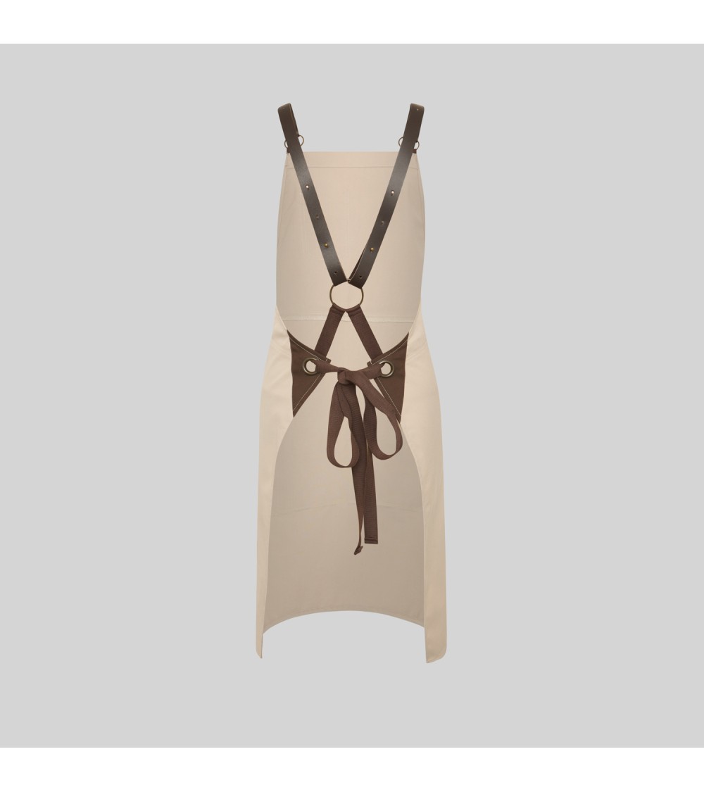 DELANTAL PETO DE PIEL Y ESPIGA PARA HOSTELERIA