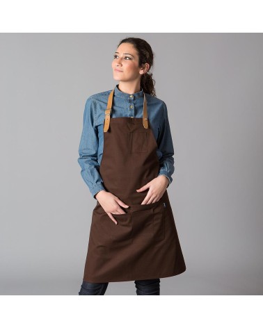 DELANTAL CON PETO CUERO PROFESIONAL