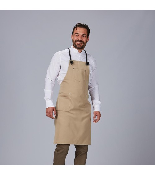 DELANTAL PETO CORDON TRENZADO 100% ACRILICO