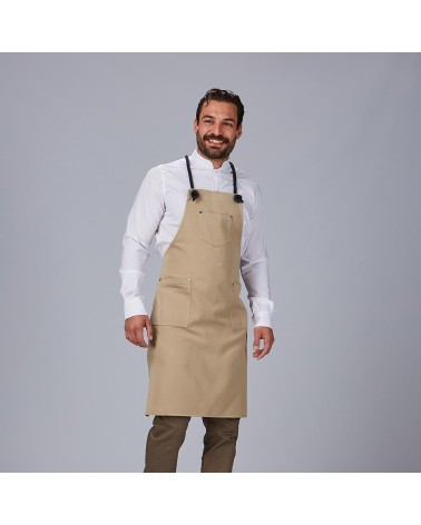 DELANTAL PETO CORDON TRENZADO 100% ACRILICO