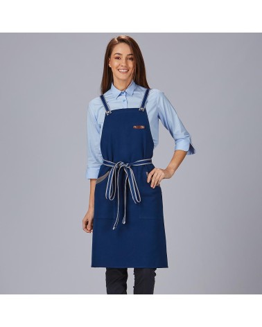 DELANTAL PETO BICOLOR RAYAS PROFESIONAL