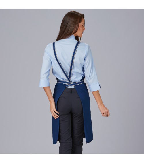 DELANTAL PETO BICOLOR RAYAS PROFESIONAL