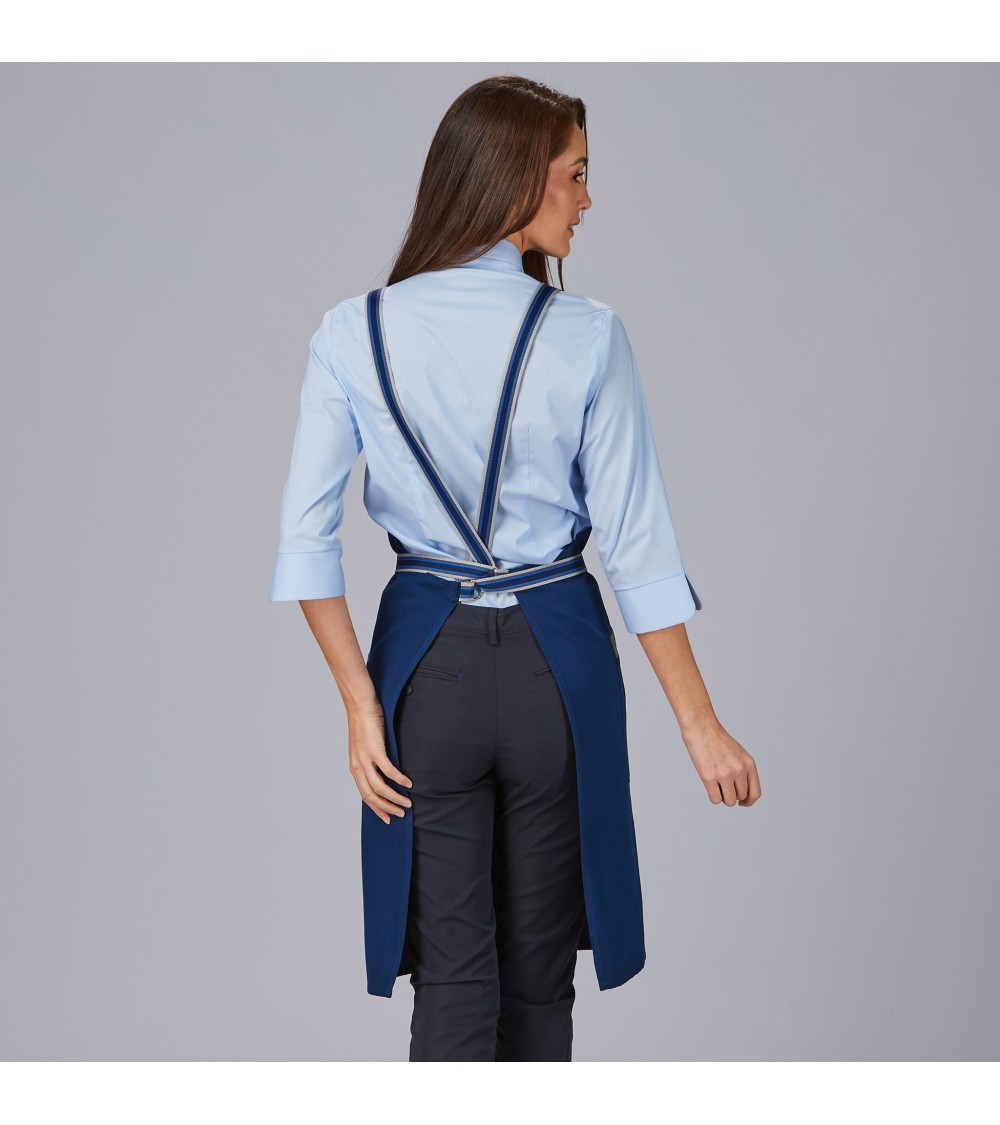 DELANTAL PETO BICOLOR RAYAS PROFESIONAL