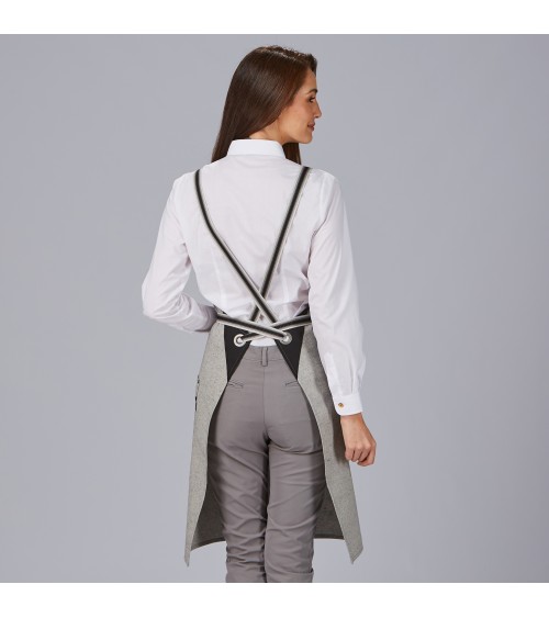 DELANTAL PETO CON CINTAS UNISEX