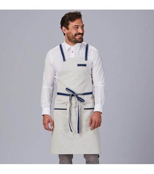 DELANTAL PETO CON CINTAS UNISEX