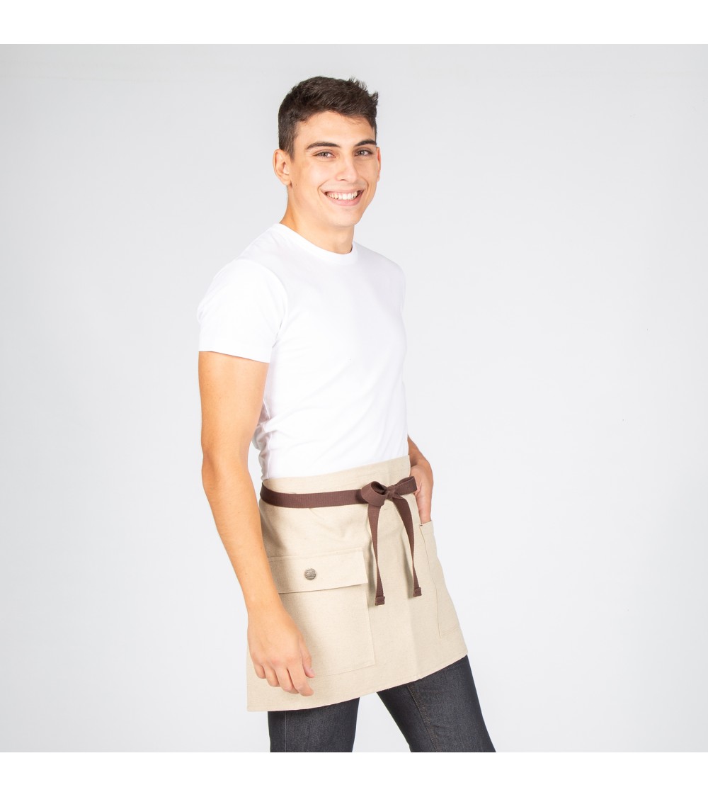 DELANTAL CORTO BEIGE