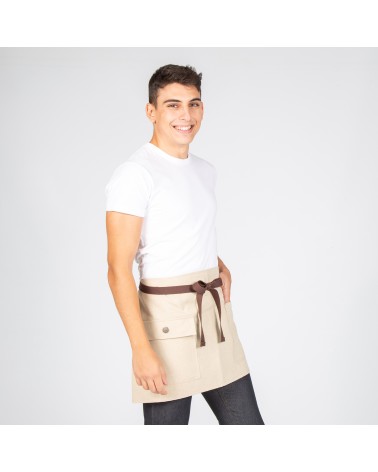 DELANTAL CORTO BEIGE