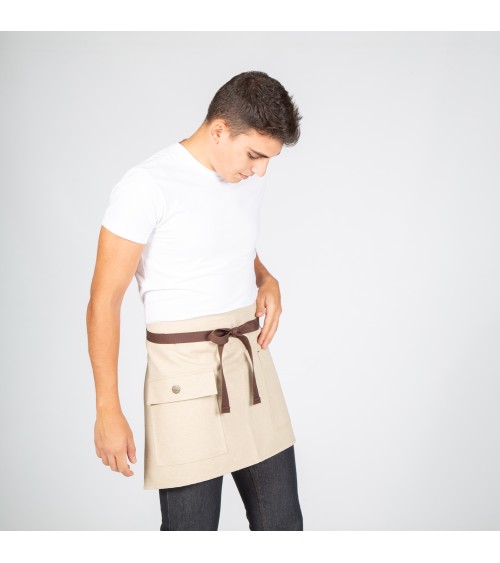 DELANTAL CORTO BEIGE