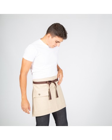 DELANTAL CORTO BEIGE
