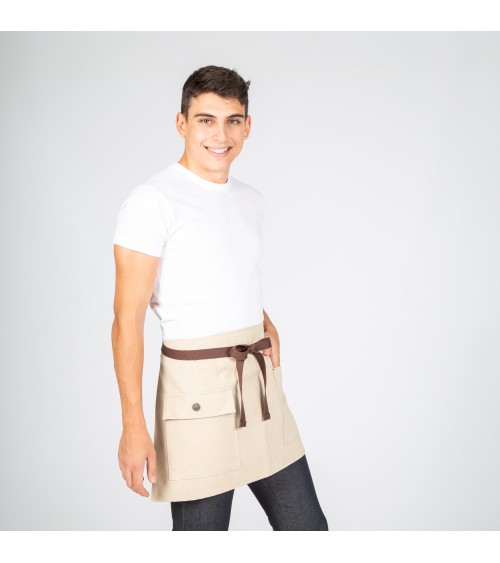 DELANTAL CORTO BEIGE