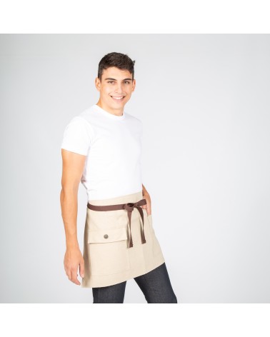DELANTAL CORTO BEIGE