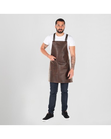 DELANTAL PETO PIEL RECICLADA 74X70