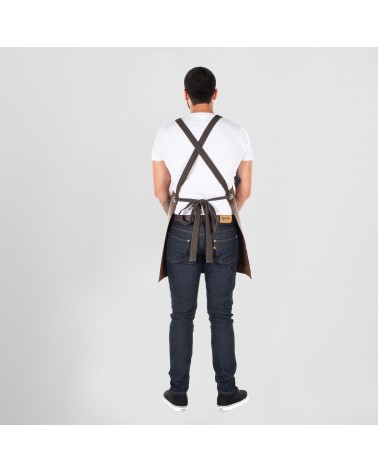 DELANTAL PETO PIEL RECICLADA 74X70