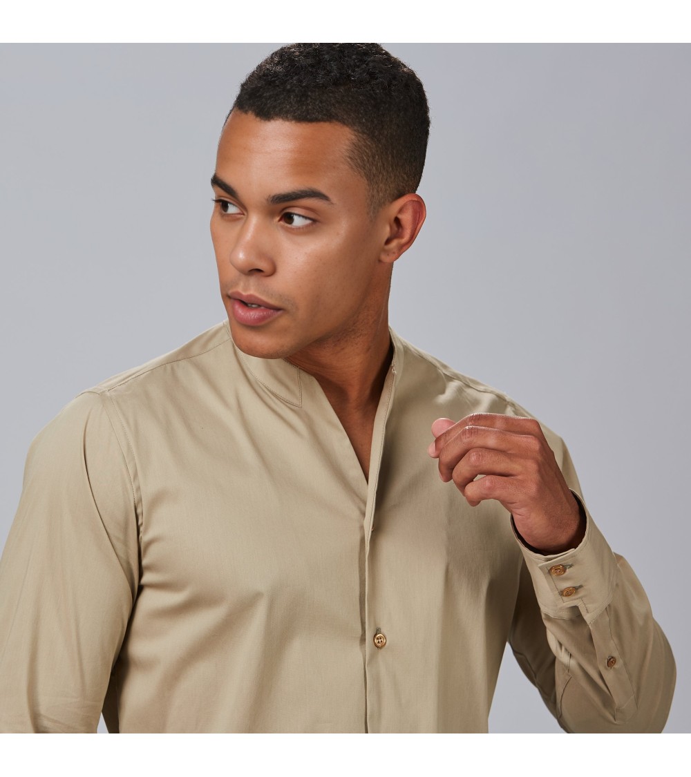 CAMISA HOMBRE CUELLO CHIMENEA SLIM FIT