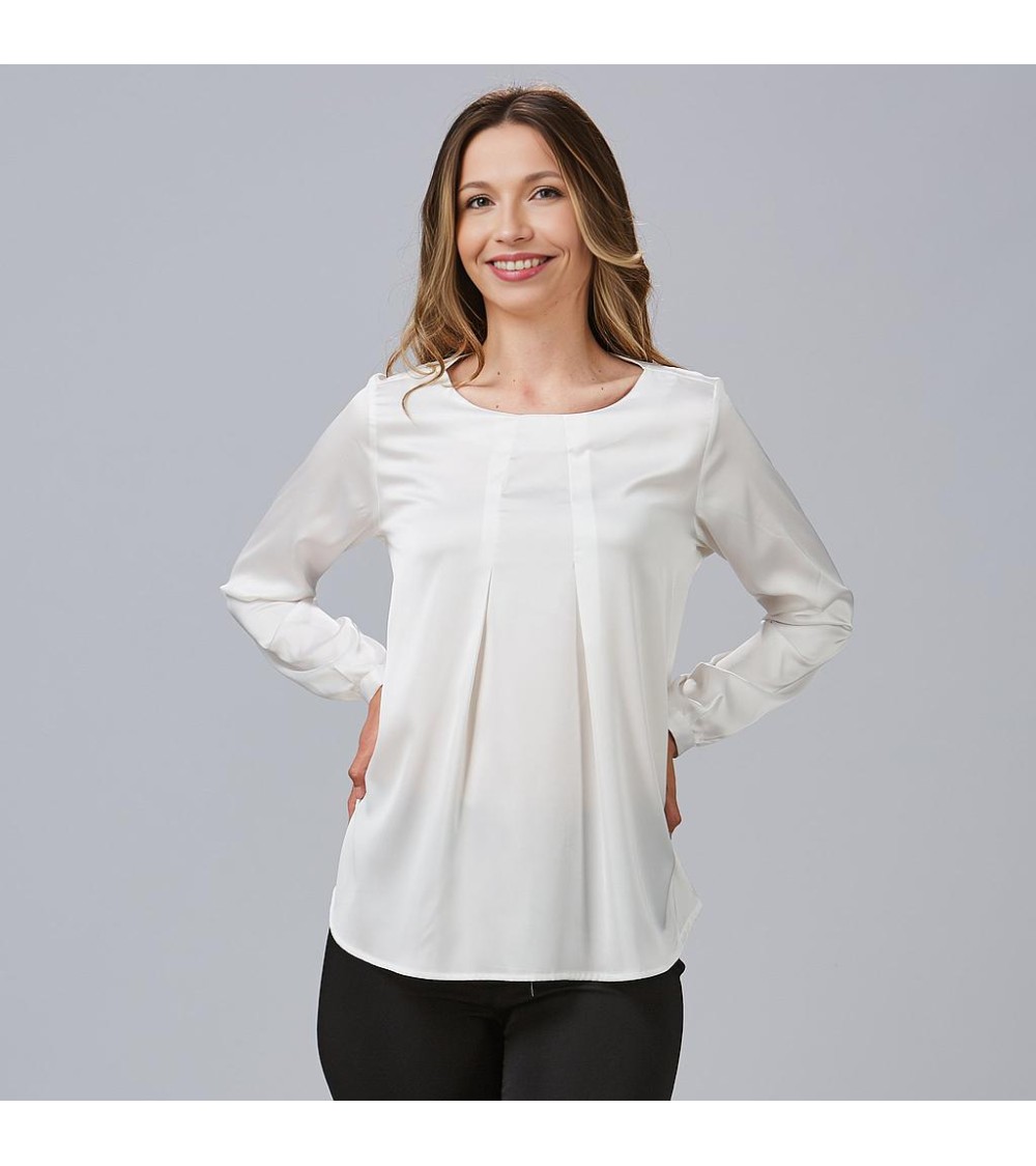 BLUSA SATEN CUELLO REDONDO F/S